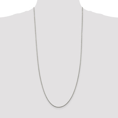 Sterling Silver 1.85mm Diamond-cut Rope Chain