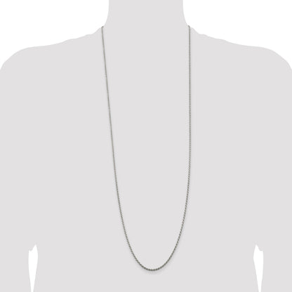 Sterling Silver 1.85mm Diamond-cut Rope Chain