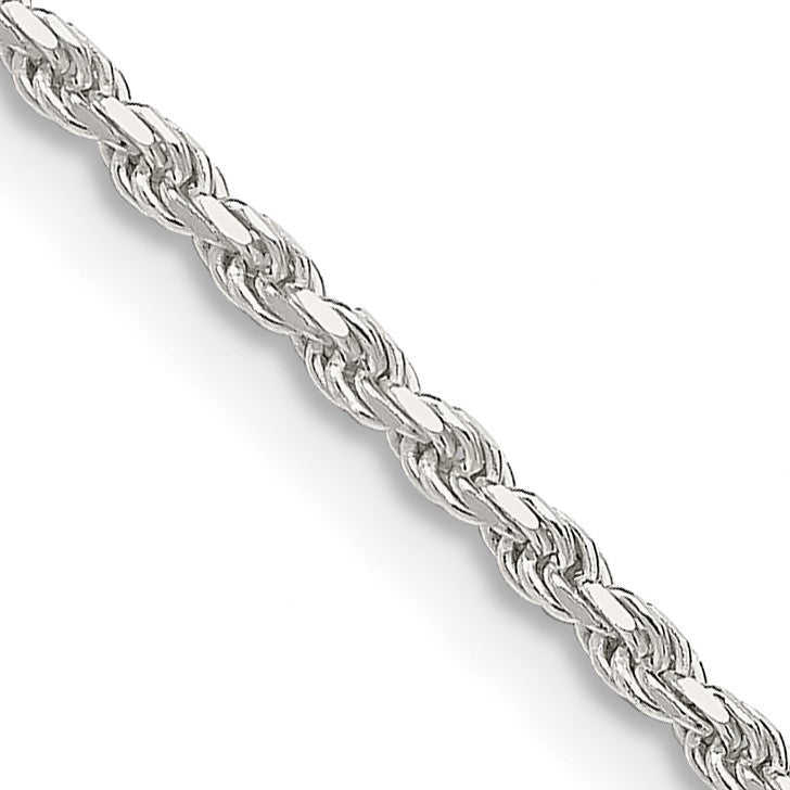 Sterling Silver 1.85mm Diamond-cut Rope Chain