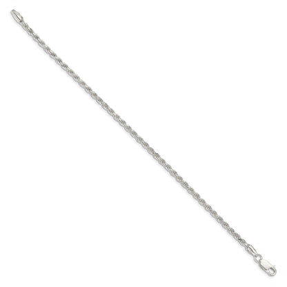 Sterling Silver 2.75mm Diamond-cut Rope Chain