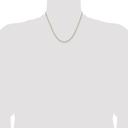 Sterling Silver And Vermeil 1.85mm Diamond-cut Rope Chain