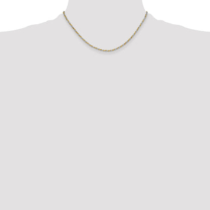 Sterling Silver And Vermeil 2.5mm Diamond-cut Rope Chain