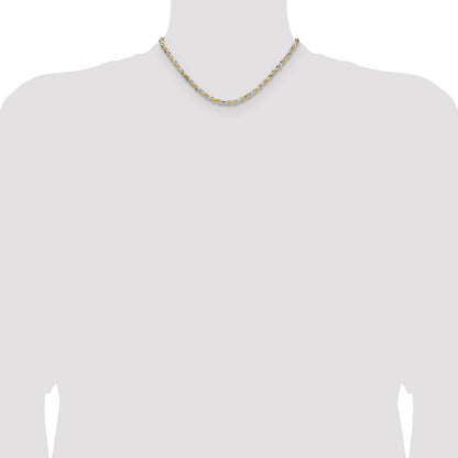 Sterling Silver And Vermeil 3.5mm Diamond-cut Rope Chain
