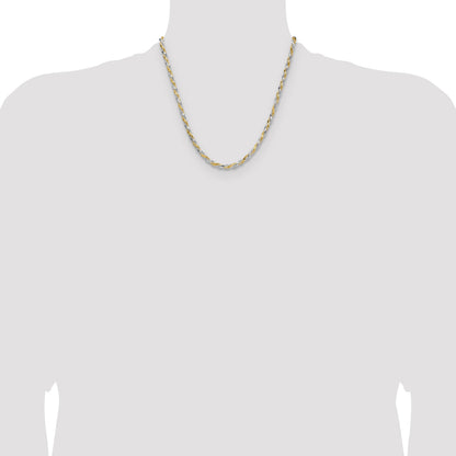 Sterling Silver And Vermeil 3.5mm Diamond-cut Rope Chain