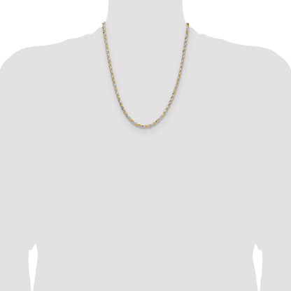 Sterling Silver And Vermeil 3.5mm Diamond-cut Rope Chain