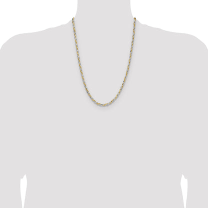 Sterling Silver And Vermeil 3.5mm Diamond-cut Rope Chain