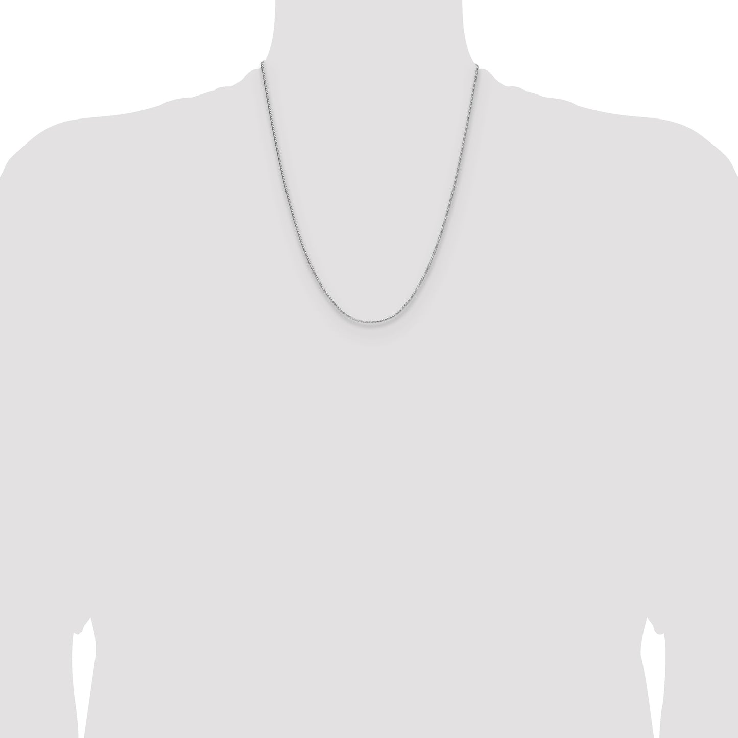 Sterling Silver 1.3mm 8 Sided D/C Double Spiga Chain