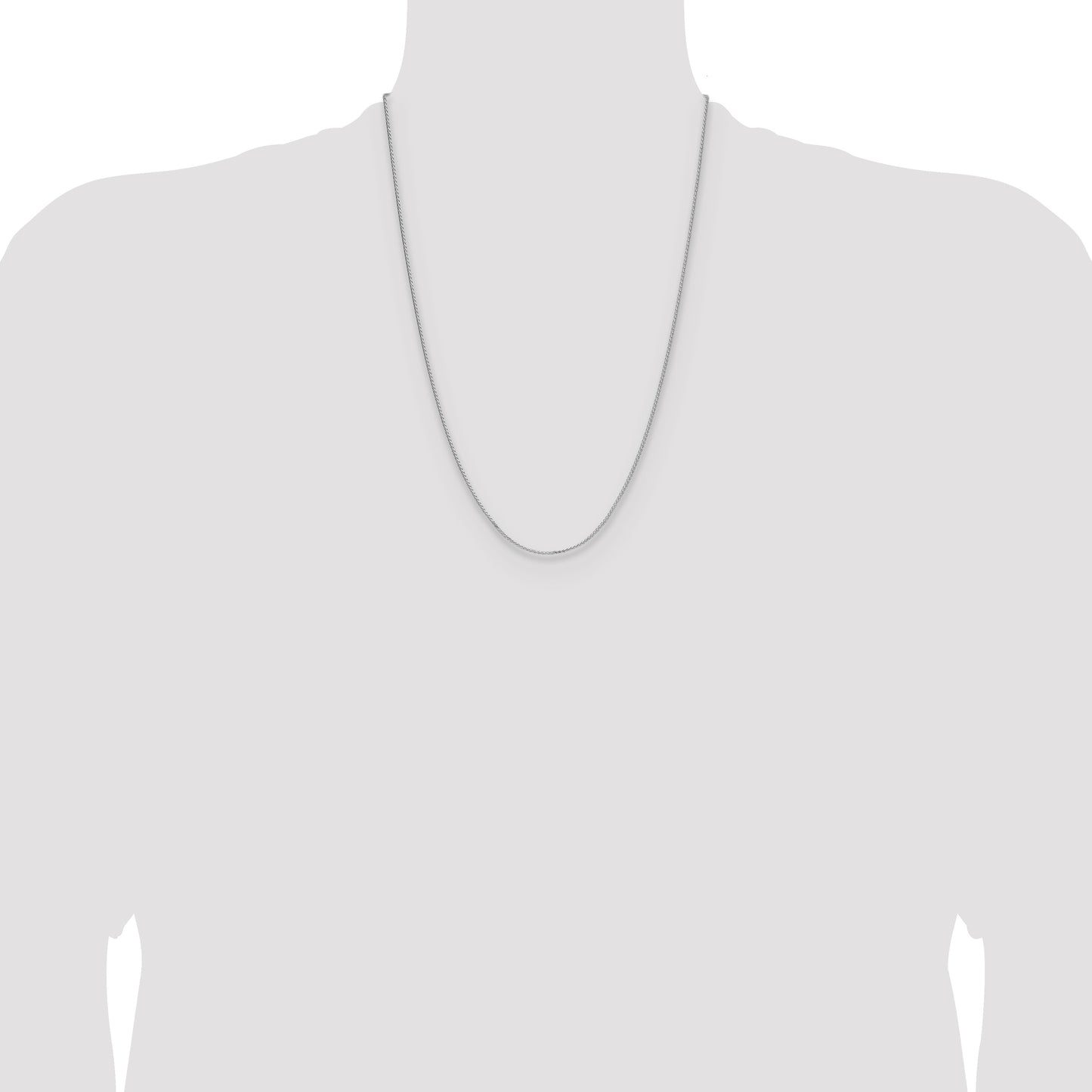 Sterling Silver 1.3mm 8 Sided D/C Double Spiga Chain