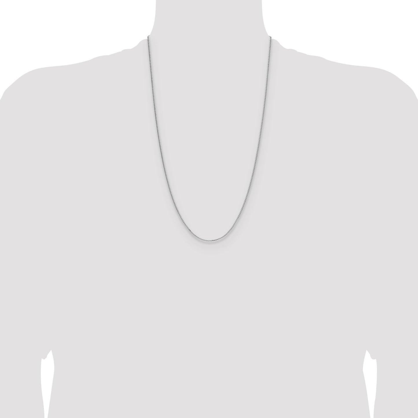 Sterling Silver 1.3mm 8 Sided D/C Double Spiga Chain