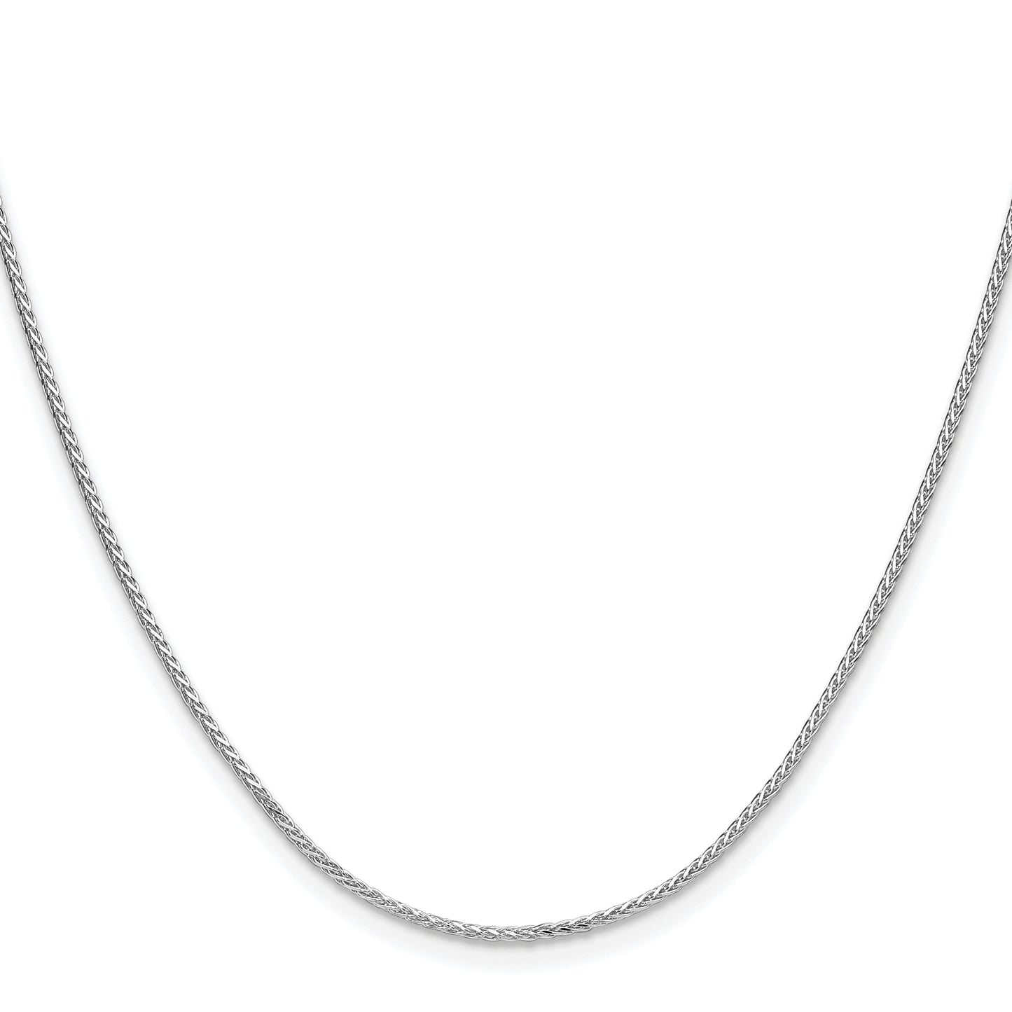 Sterling Silver Rhodium-plated 1.3mm 8 Sided D/C Double Spiga Chain