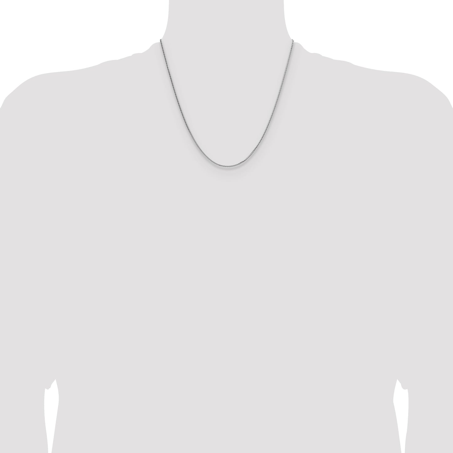 Sterling Silver 1.45mm 8 Sided D/C Double Spiga Chain