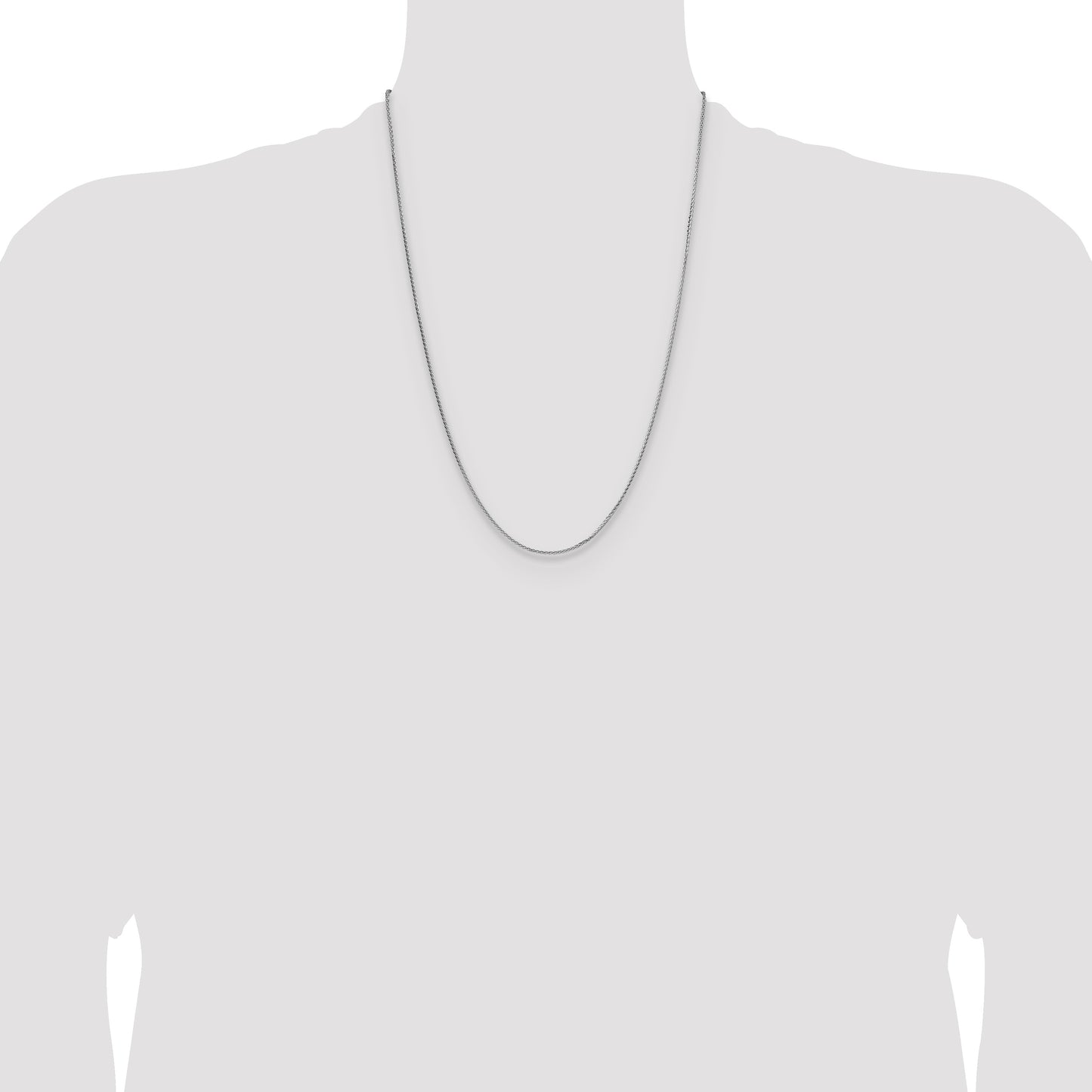 Sterling Silver 1.45mm 8 Sided D/C Double Spiga Chain