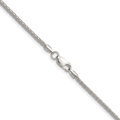 Sterling Silver 2.0mm 8 Sided D/C Double Spiga Chain