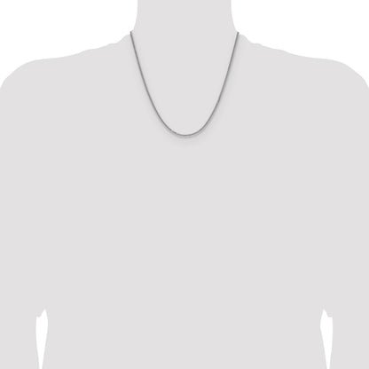Sterling Silver 2.0mm 8 Sided D/C Double Spiga Chain