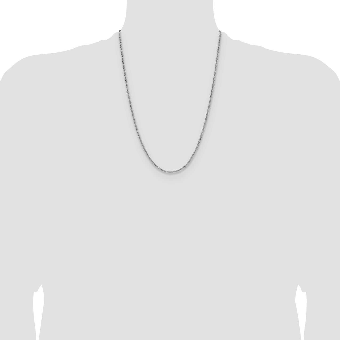 Sterling Silver 2.0mm 8 Sided D/C Double Spiga Chain