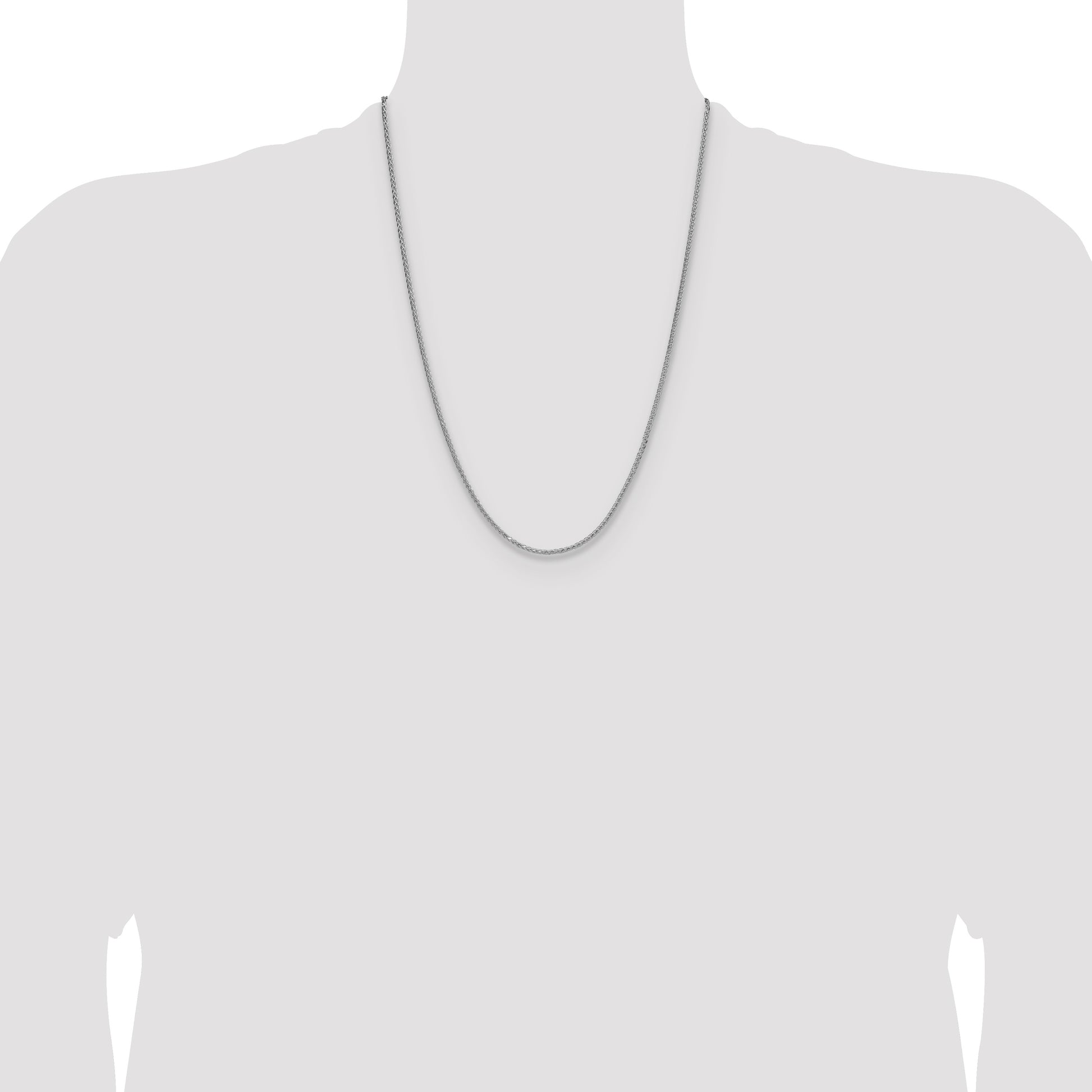 Sterling Silver 2.0mm 8 Sided D/C Double Spiga Chain