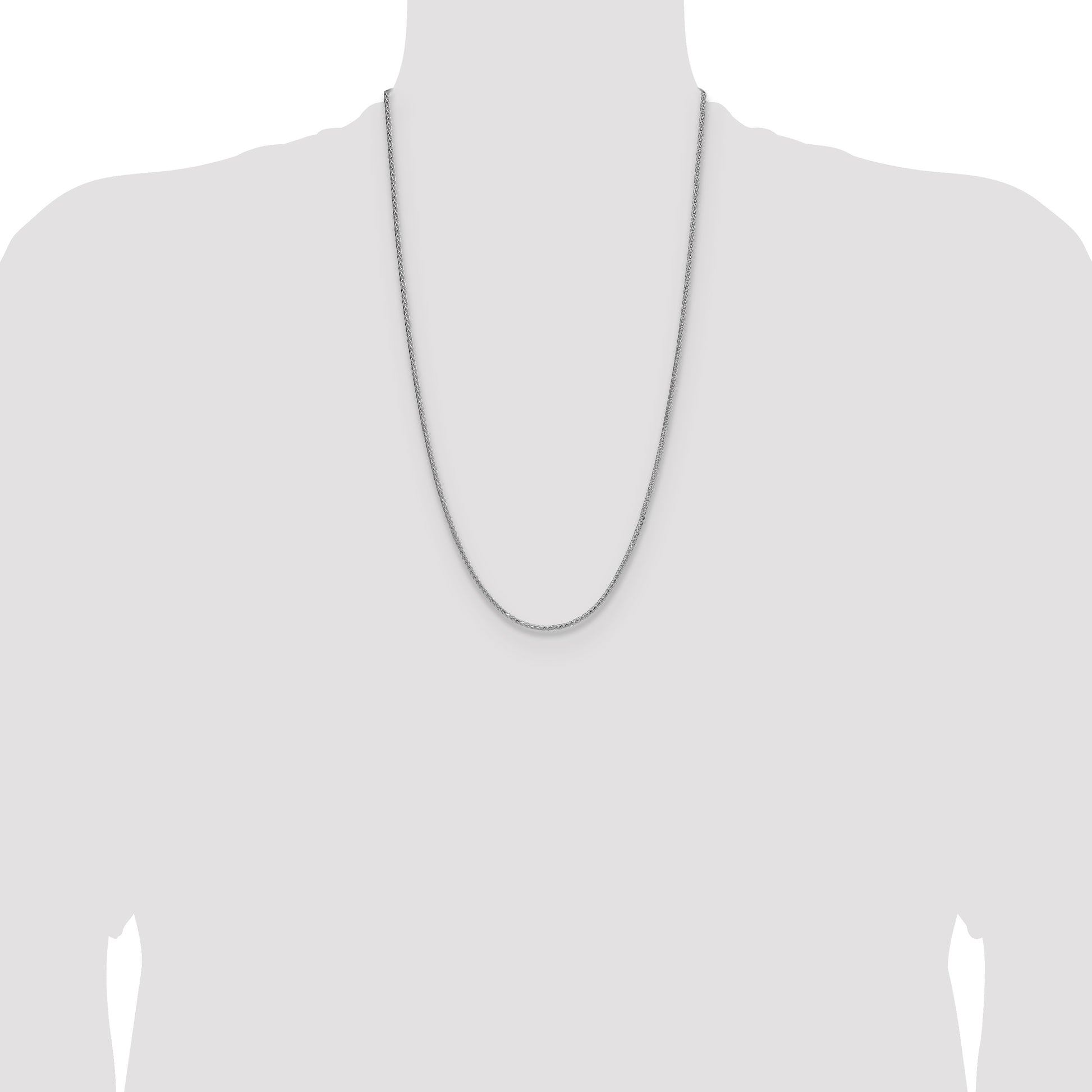 Sterling Silver 2.0mm 8 Sided D/C Double Spiga Chain