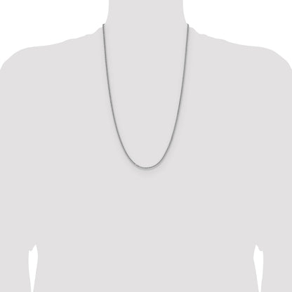 Sterling Silver 2.0mm 8 Sided D/C Double Spiga Chain