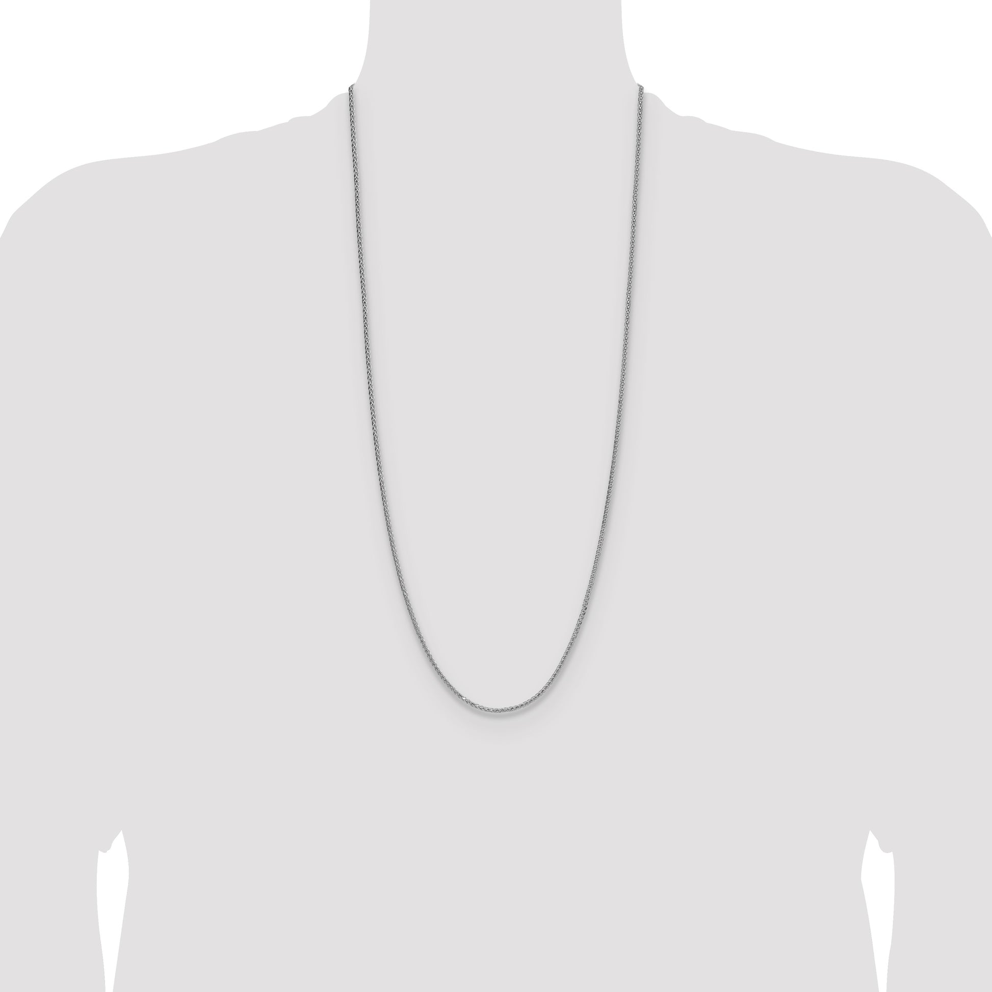 Sterling Silver 2.0mm 8 Sided D/C Double Spiga Chain