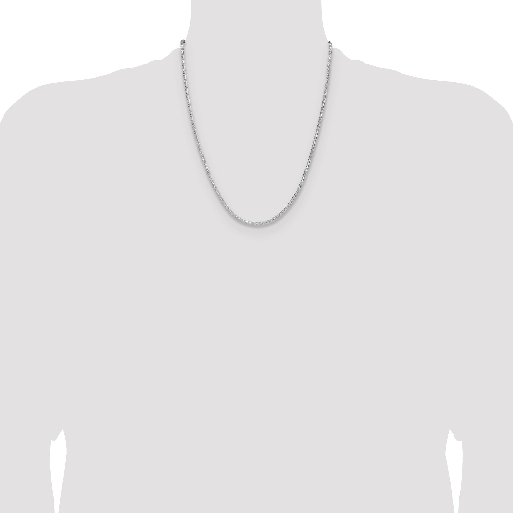 Sterling Silver 2.5mm 8 Sided D/C Double Spiga Chain