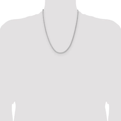 Sterling Silver 2.5mm 8 Sided D/C Double Spiga Chain