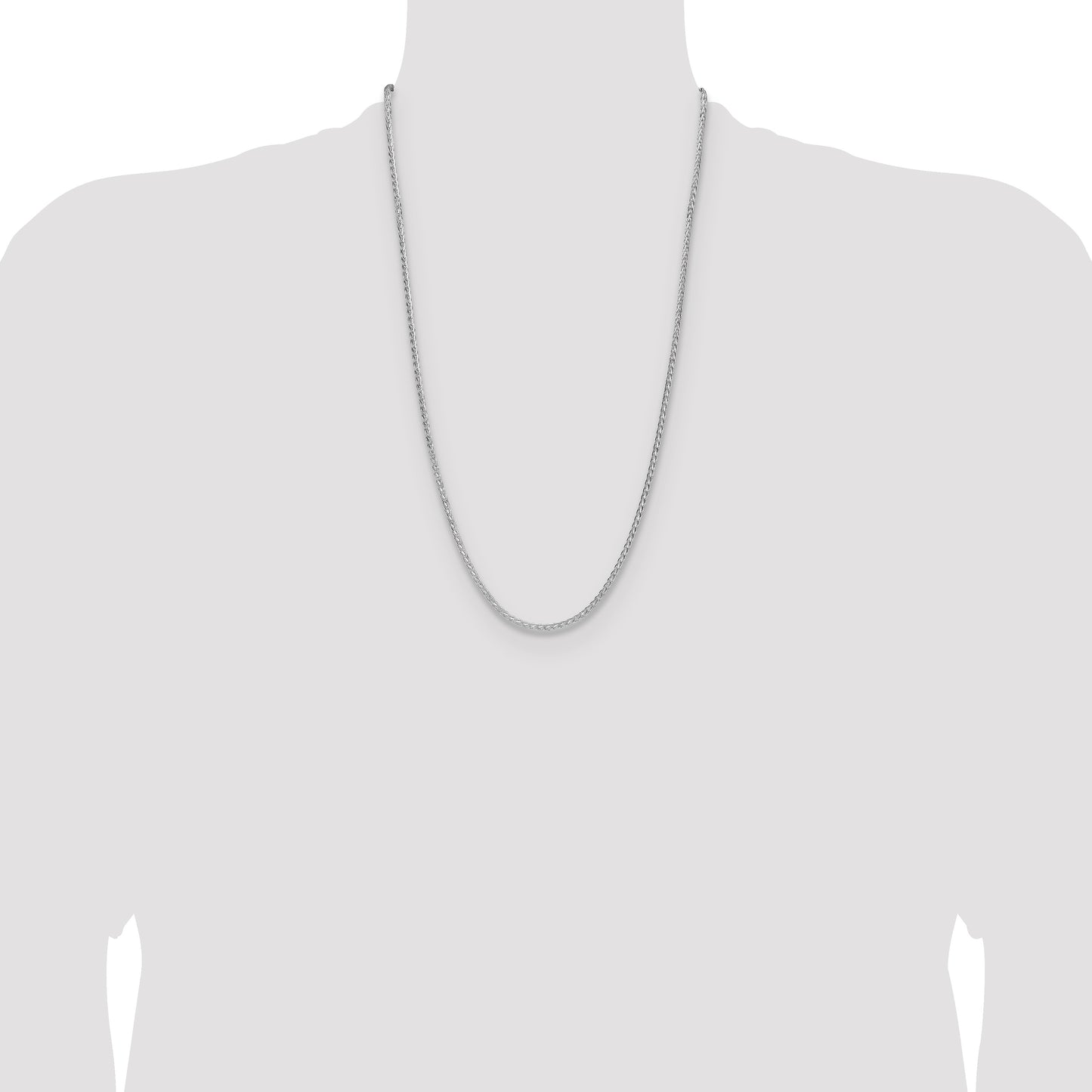 Sterling Silver 2.5mm 8 Sided D/C Double Spiga Chain