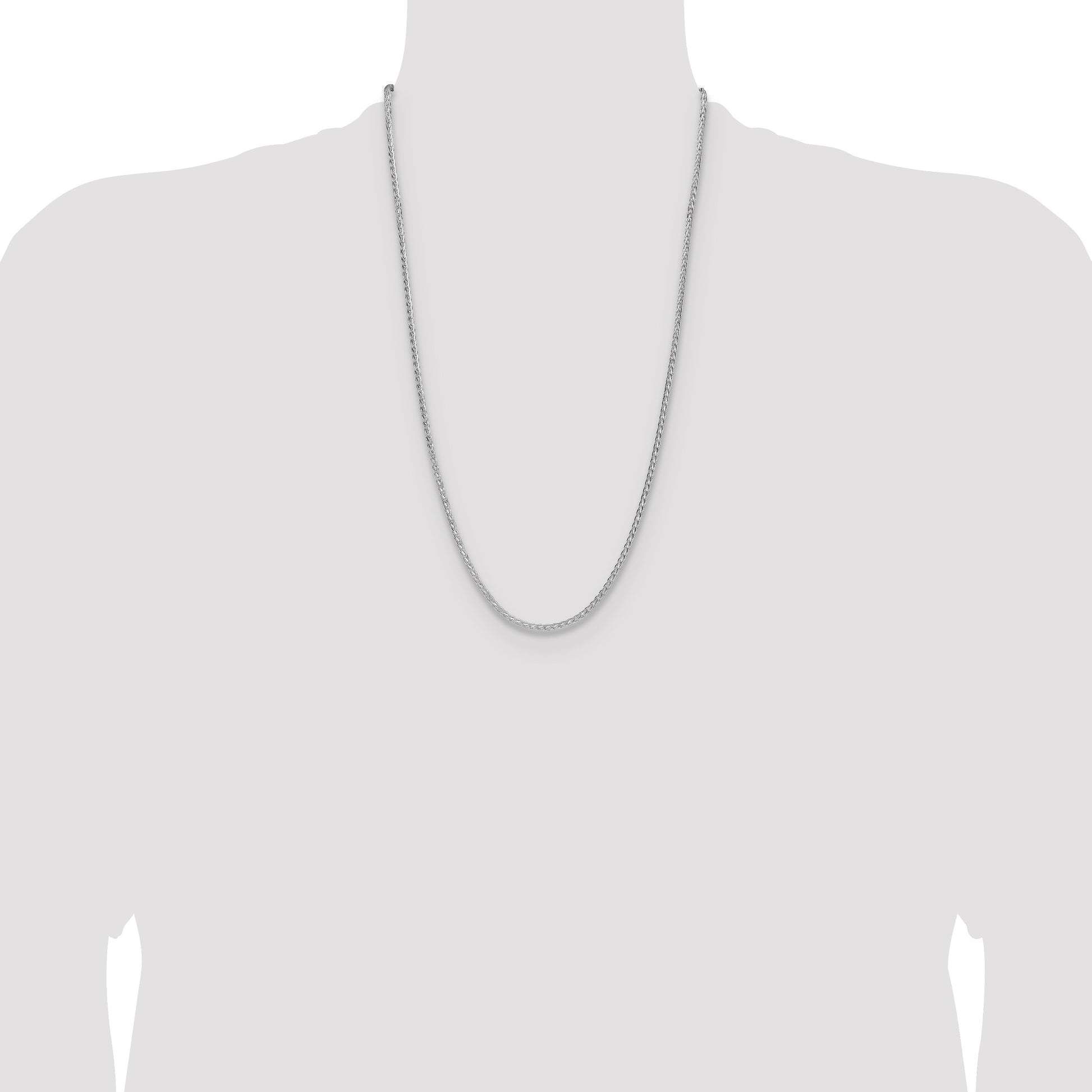 Sterling Silver 2.5mm 8 Sided D/C Double Spiga Chain