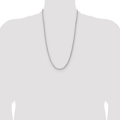 Sterling Silver 2.5mm 8 Sided D/C Double Spiga Chain
