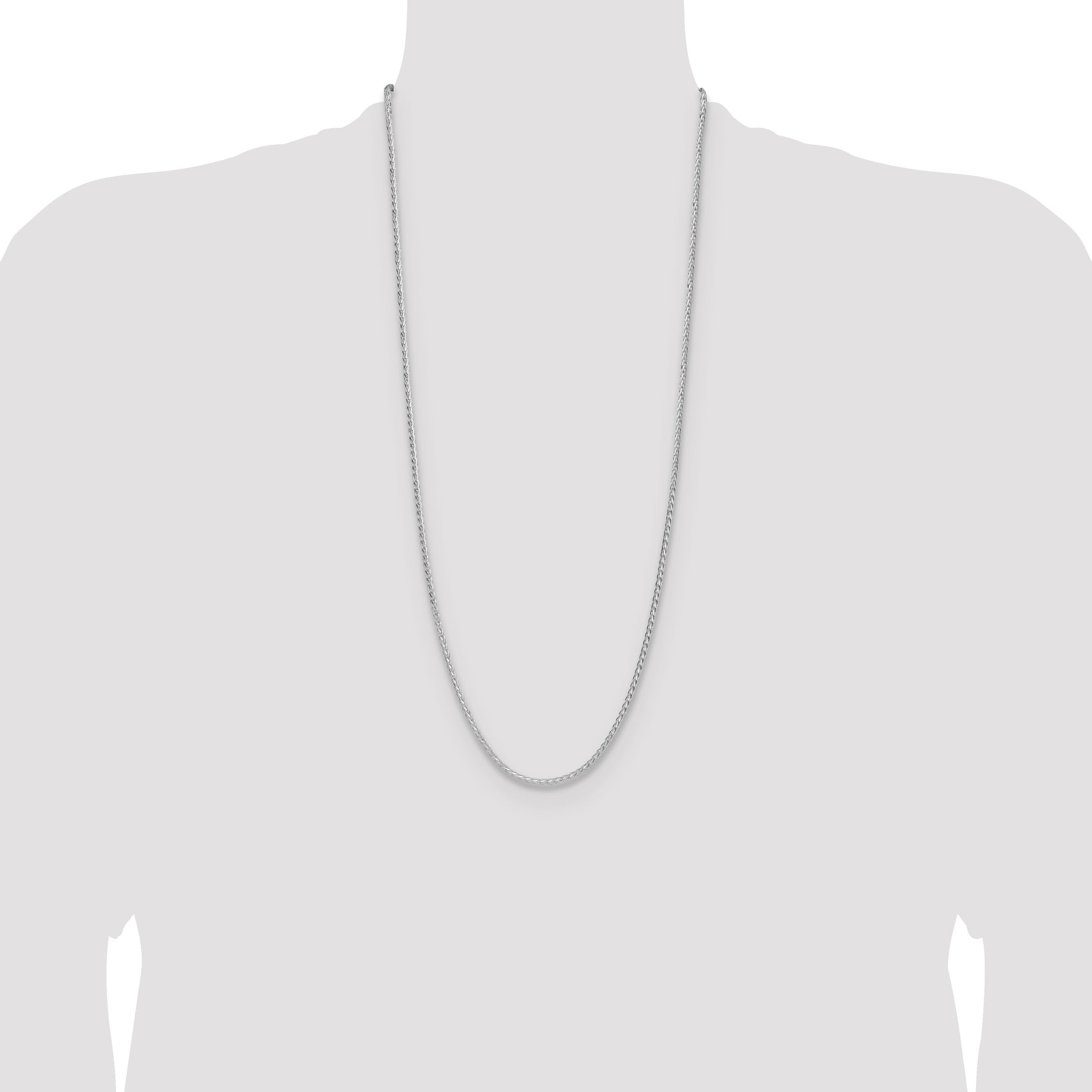 Sterling Silver 2.5mm 8 Sided D/C Double Spiga Chain