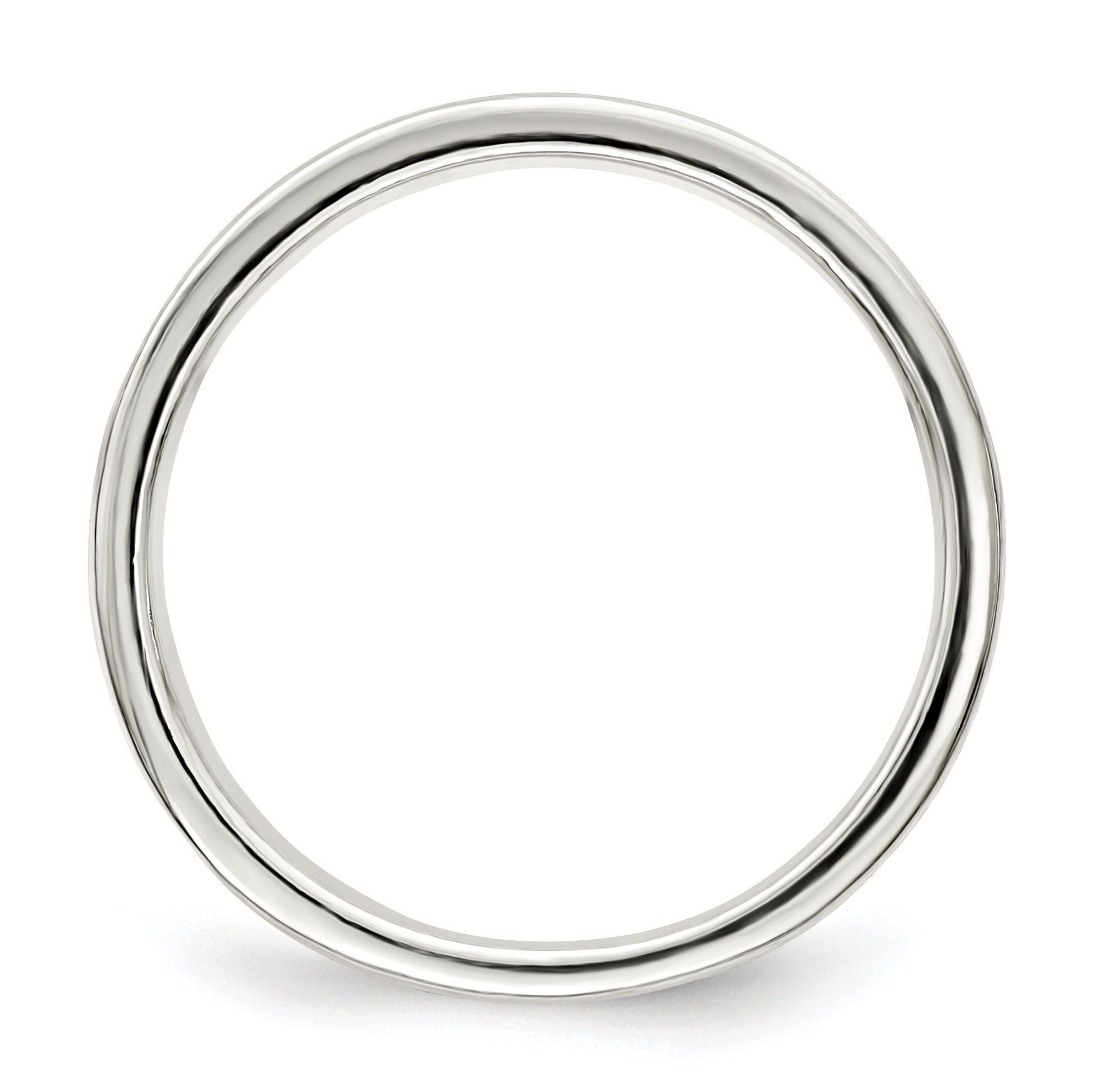 Sterling Silver 8mm Flat with Rope Edge Size 7 Band