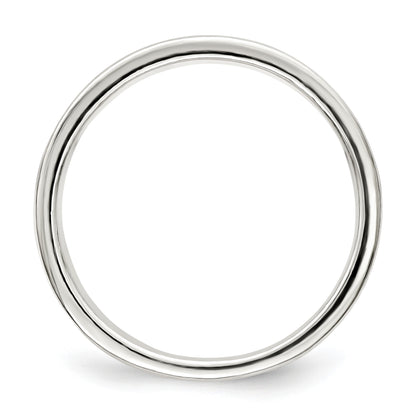 Sterling Silver 8mm Flat with Rope Edge Size 7 Band