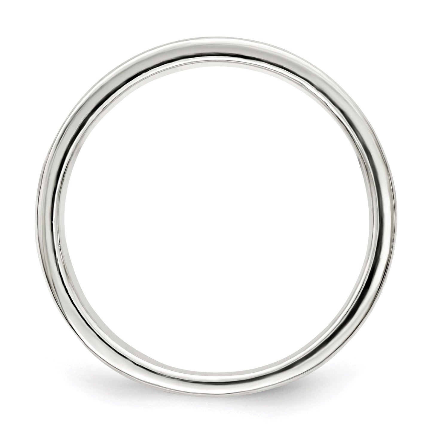 Sterling Silver 8mm Flat with Rope Edge Size 8 Band