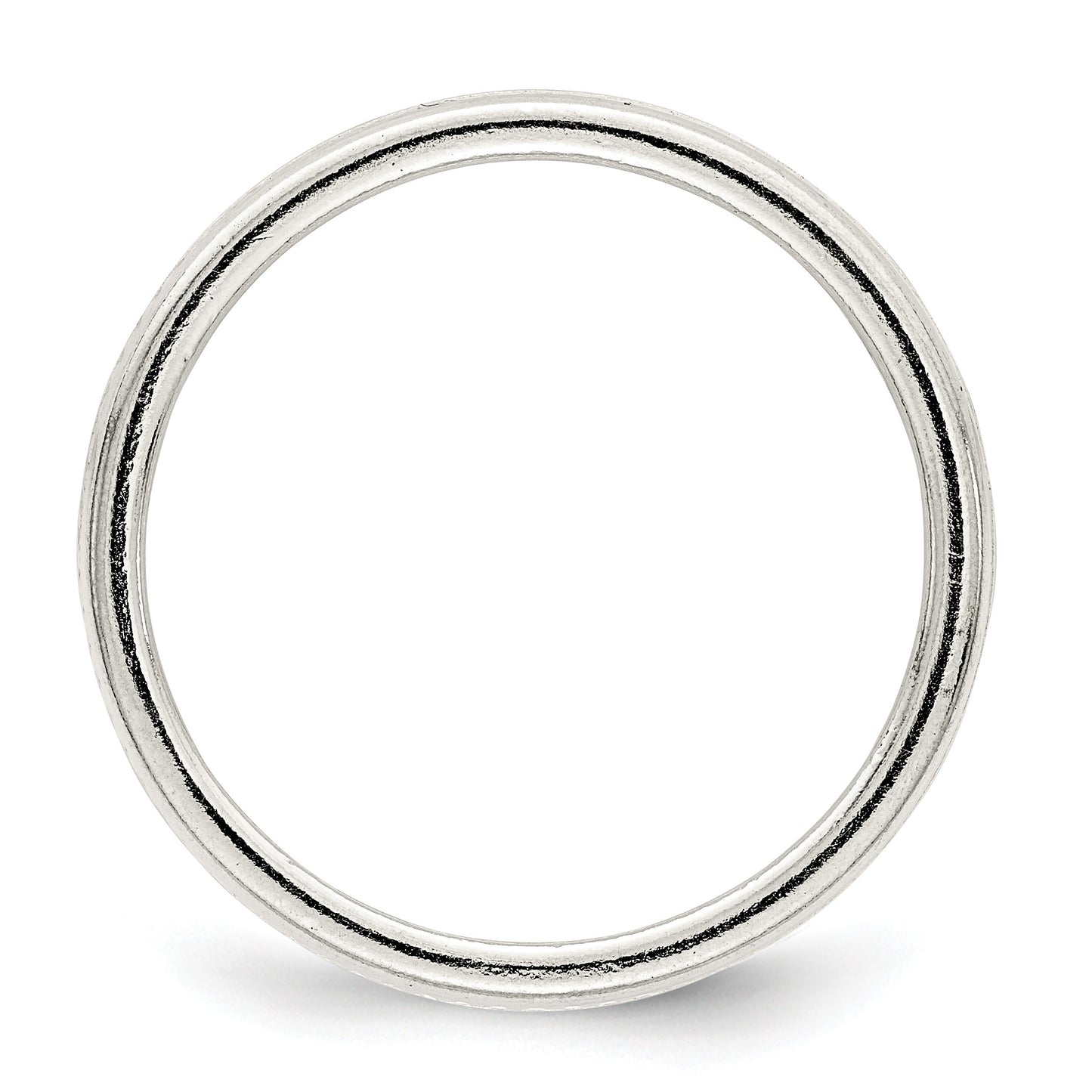 Sterling Silver 9.5mm Flat with Rope Edge Size 10 Band