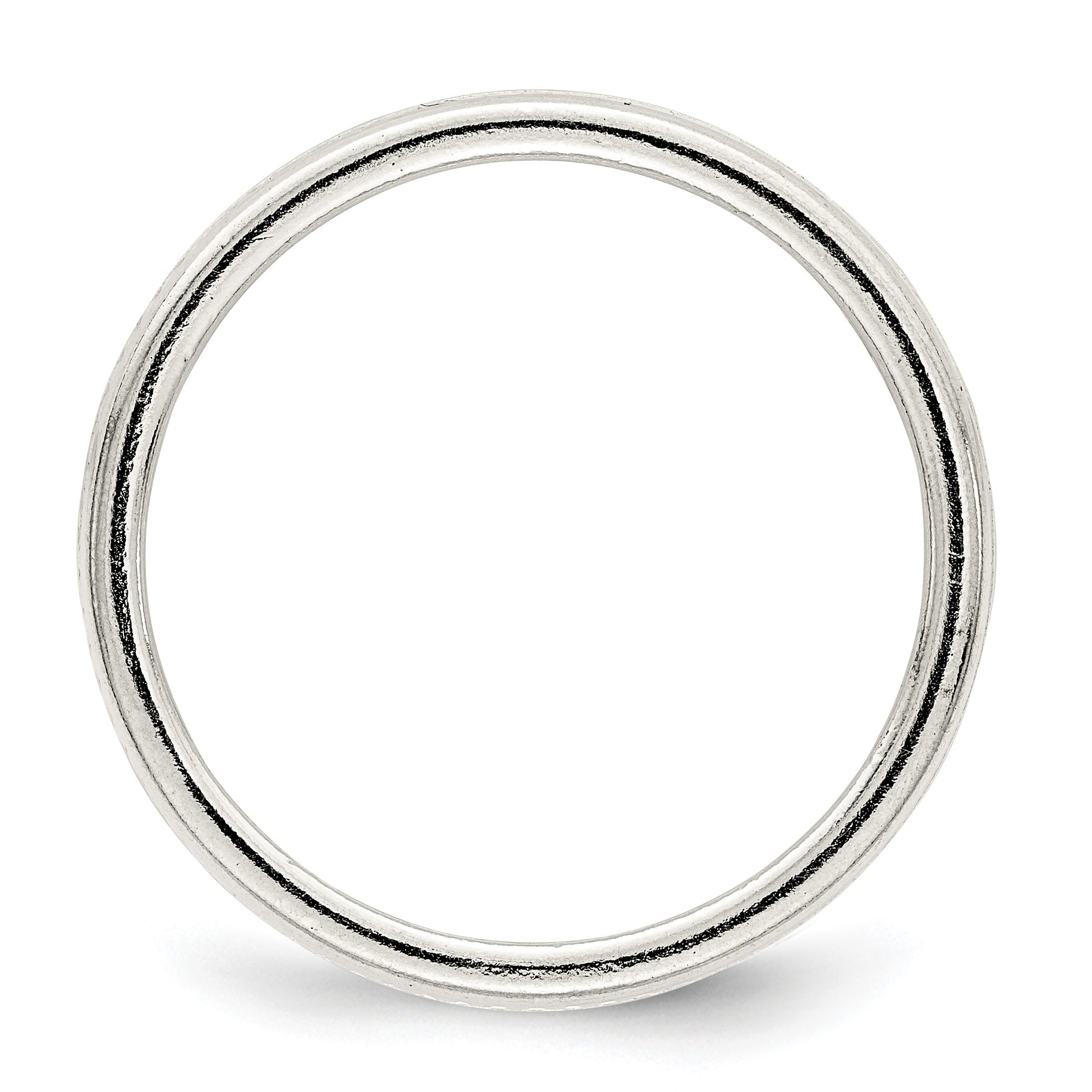 Sterling Silver 9.5mm Flat with Rope Edge Size 7 Band