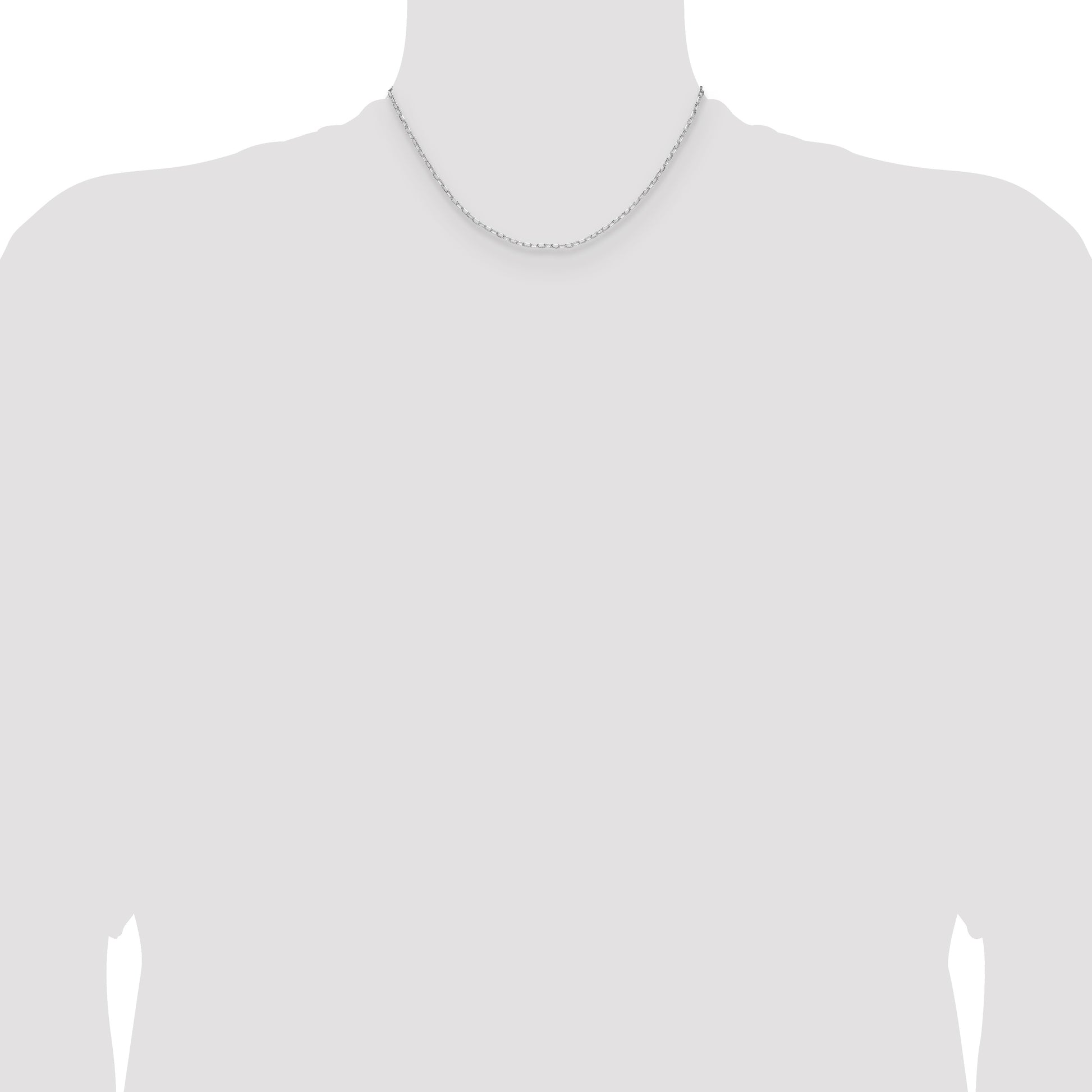 Sterling Silver Rhodium-plated 2.0mm D/C Forzantine Chain