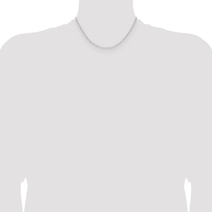 Sterling Silver Rhodium-plated 2.0mm D/C Forzantine Chain