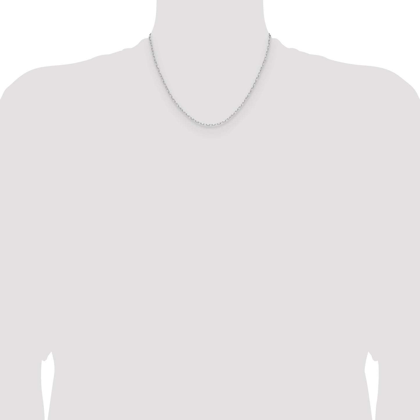 Sterling Silver Rhodium-plated 2.0mm D/C Forzantine Chain