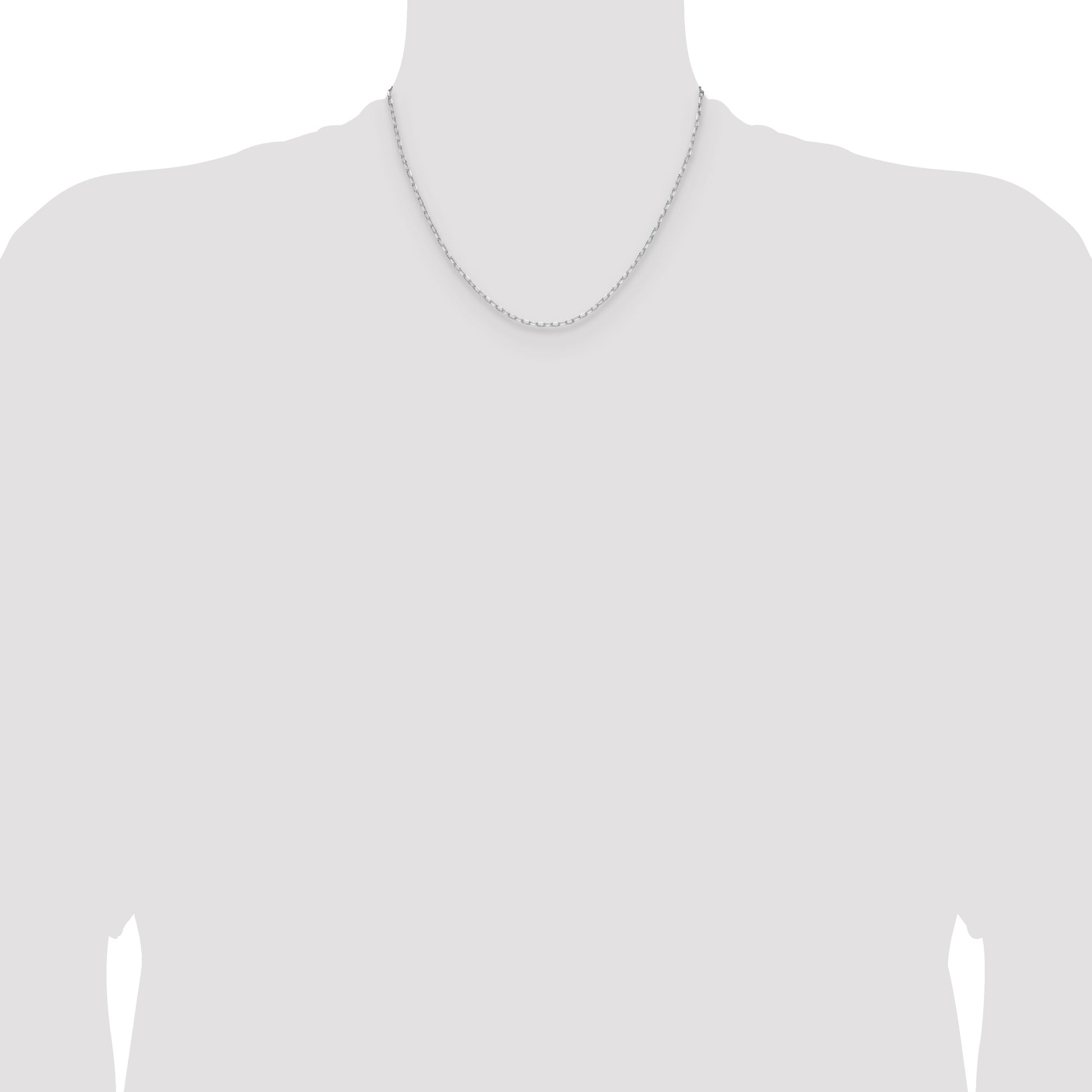 Sterling Silver Rhodium-plated 2.0mm D/C Forzantine Chain