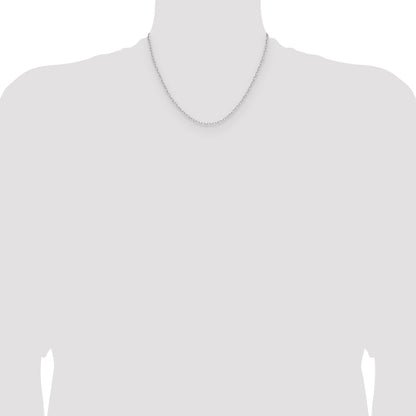 Sterling Silver Rhodium-plated 2.0mm D/C Forzantine Chain
