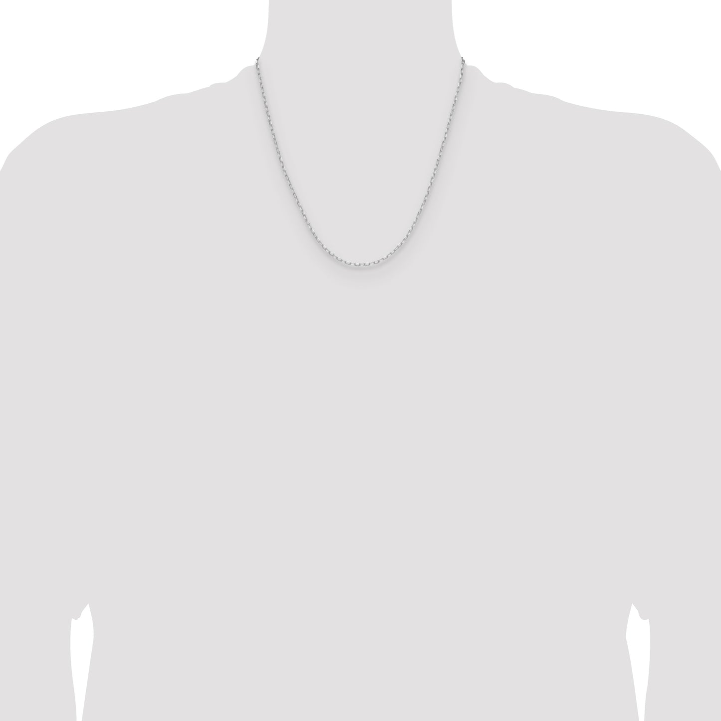 Sterling Silver Rhodium-plated 2.0mm D/C Forzantine Chain