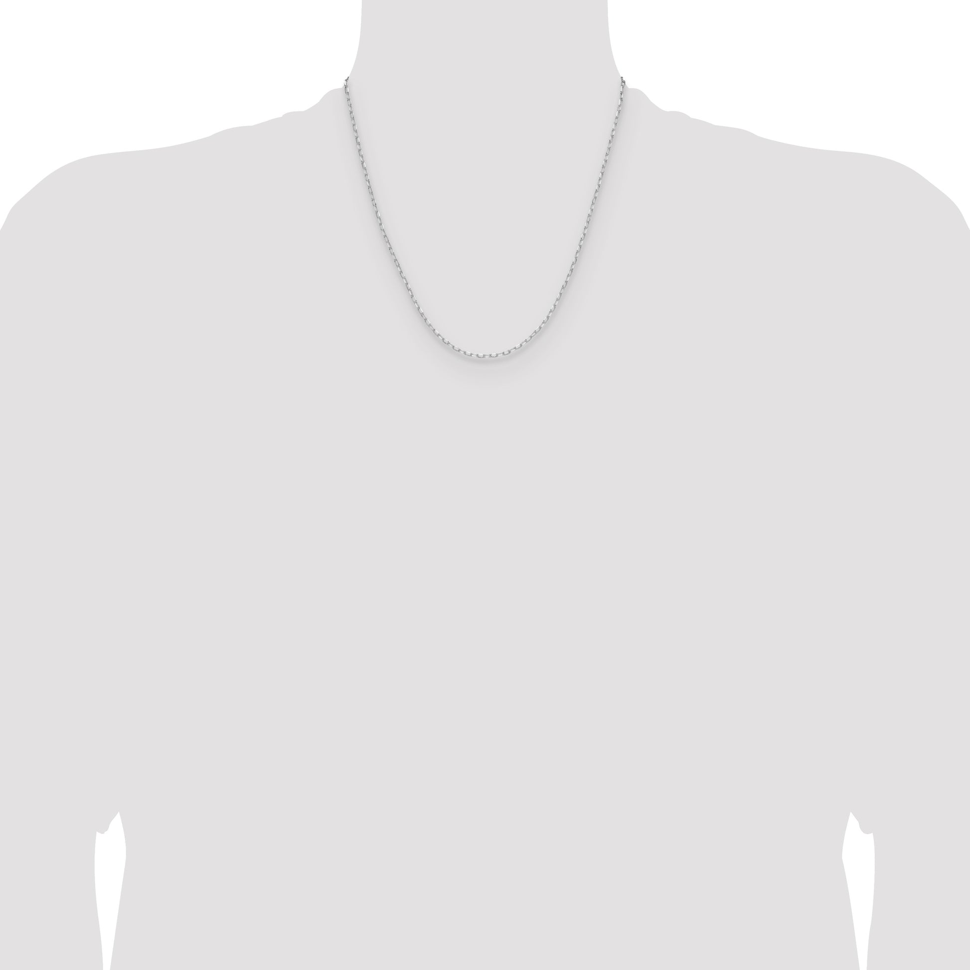Sterling Silver Rhodium-plated 2.0mm D/C Forzantine Chain