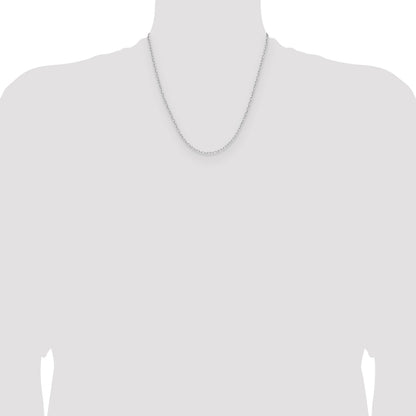 Sterling Silver Rhodium-plated 2.0mm D/C Forzantine Chain