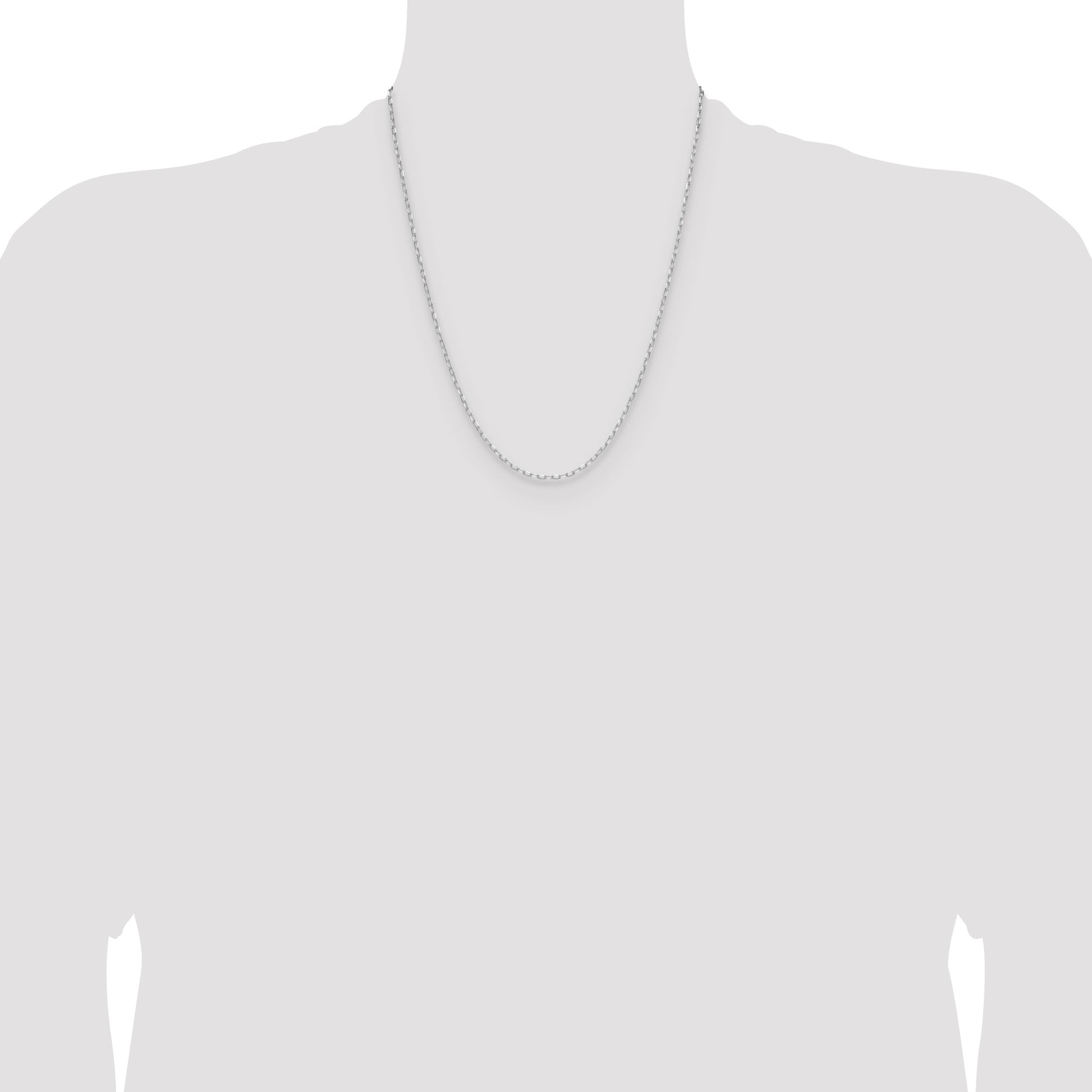 Sterling Silver Rhodium-plated 2.0mm D/C Forzantine Chain