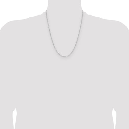 Sterling Silver Rhodium-plated 2.0mm D/C Forzantine Chain