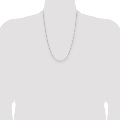 Sterling Silver Rhodium-plated 2.0mm D/C Forzantine Chain