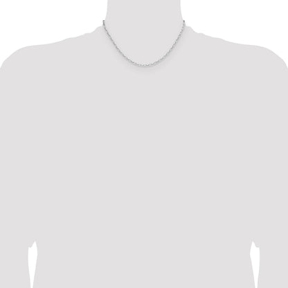 Sterling Silver Rhodium-plated 2.15mm D/C Forzantine Chain