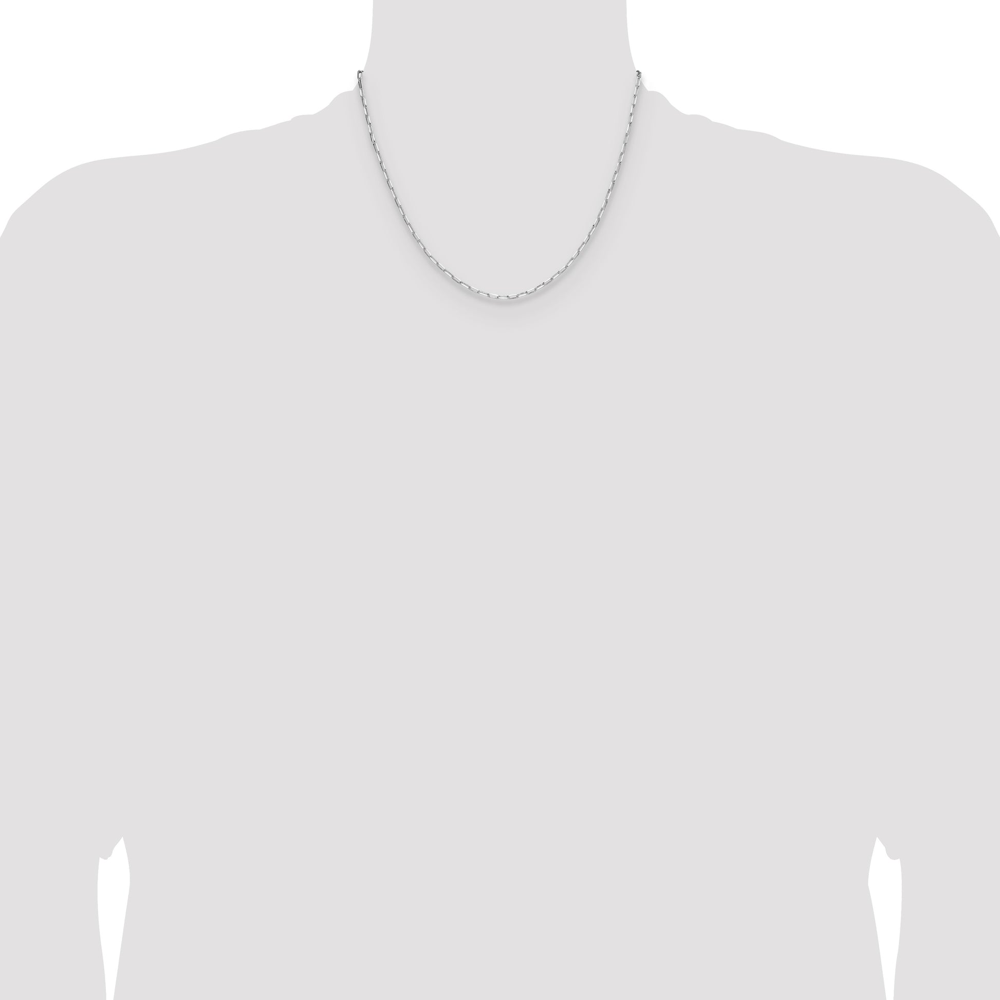Sterling Silver Rhodium-plated 2.15mm D/C Forzantine Chain