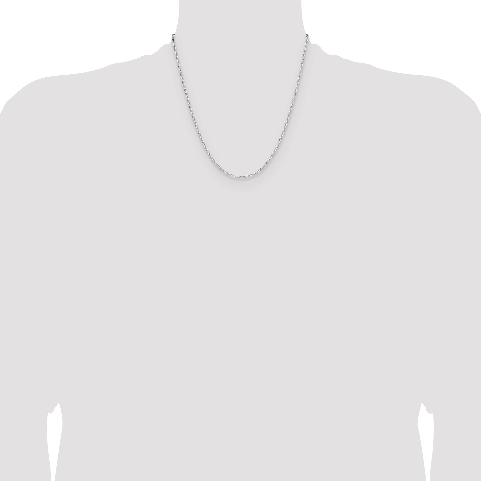 Sterling Silver Rhodium-plated 2.15mm D/C Forzantine Chain
