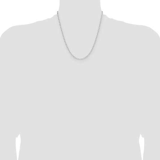 Sterling Silver Rhodium-plated 2.15mm D/C Forzantine Chain