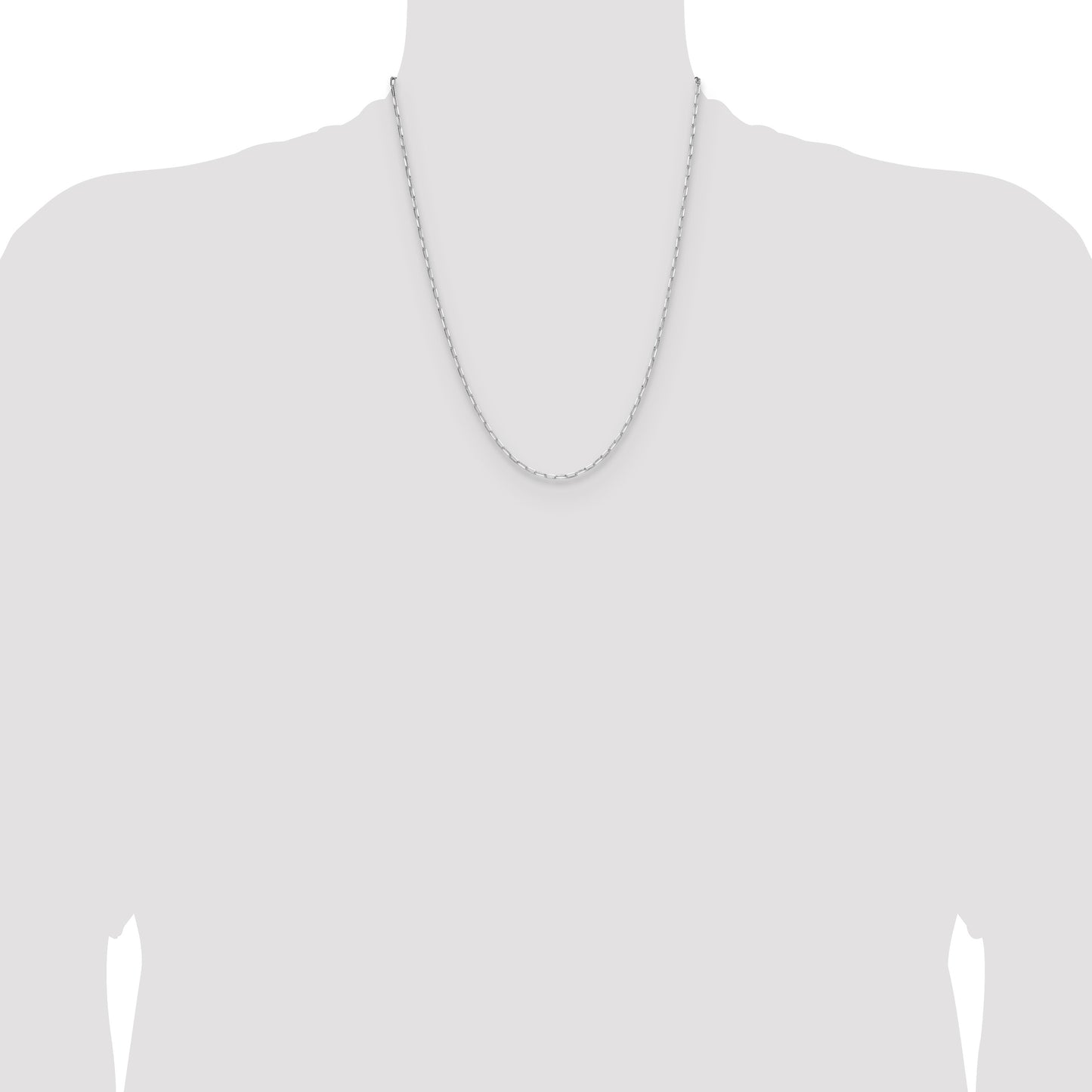Sterling Silver Rhodium-plated 2.15mm D/C Forzantine Chain
